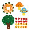 Войлок Нетканый материал Яблоня Гриб Морковь Раннее Детское Образование Пазлы Игрушки Цифровое Познание Ручная Работа DIY Игрушка TMZ