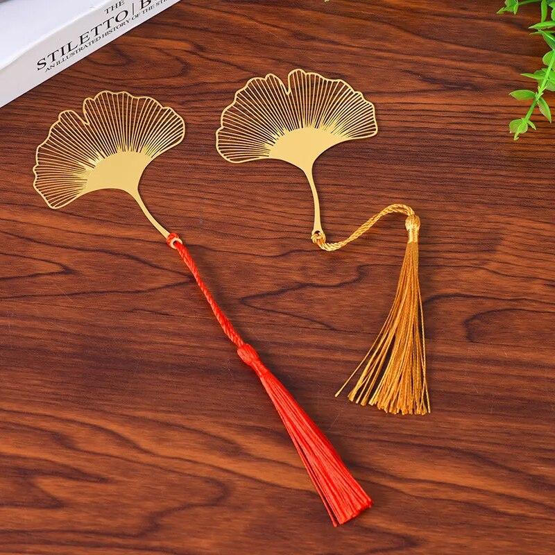 1 шт. Канцелярские принадлежности в китайском стиле для студентов, ретро-закладки для книг, полые, гинкго билоба, кленовый лист, лотос, прожилки, закладки для книг, подарки