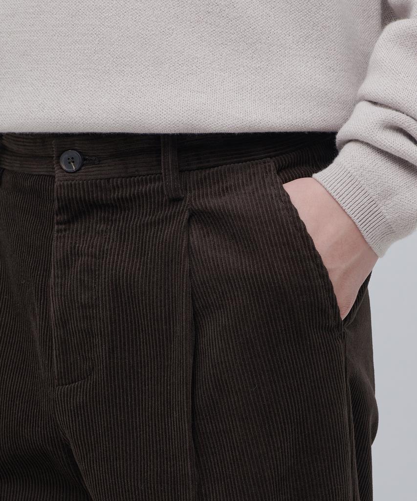 MUSINSA STANDARD Wide Corduroy Pants [Dark Brown]