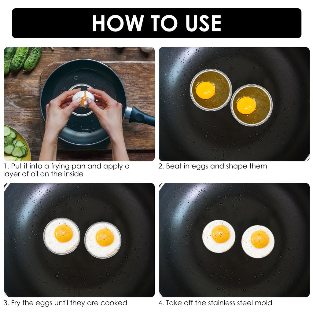 12Pcs English Muffin Rings 304 Stainless Steel Crumpet Rings Nonstick Tart Rings Double Rolled Muffin Tart Rings Crumpet Ring