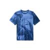 Dri-FIT Run Division Rise 365 Logo Tie-Dye Print Crew Neck T-Shirt Men Tops Blue FB6880-450