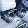 Zmart Охлаждающий вентилятор на спинку сиденья автомобиля с 3 регулируемыми потоками воздуха, двойной USB, шейный, автомобильный, удобный, для автомобиля, компактного автомобиля, настройки вентиляции, для головы, 360 градусов