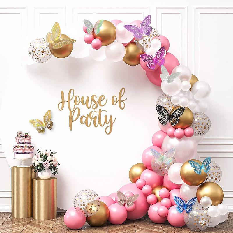 12Pcs 3D Hollow Butterfly Wall Decal Mirror Wall Stickers For Kids Room Home Wall Decoration Fridge Sticker Wedding Party