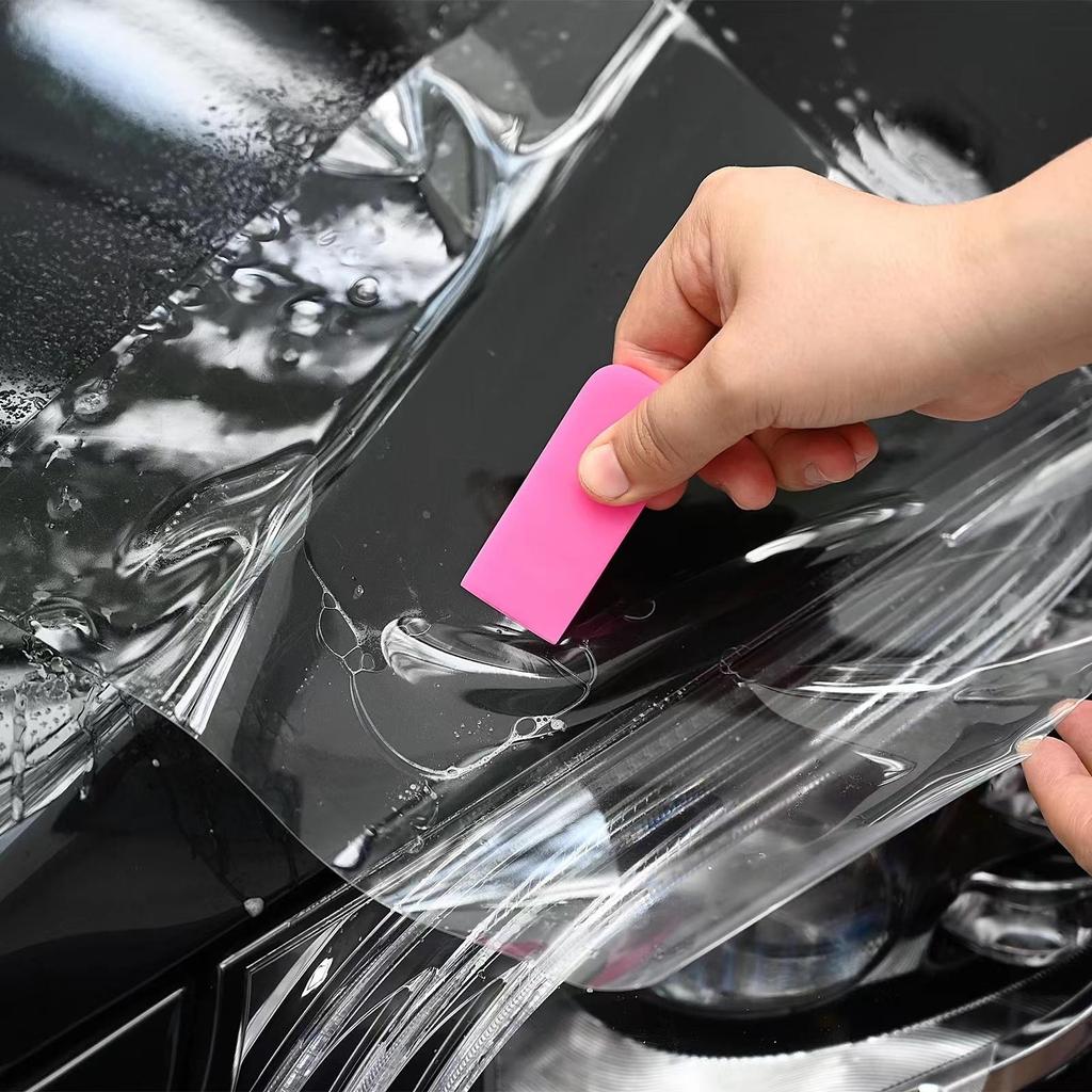 KTM 5PCS Tinting Window PPF Rubber Scraper Tool Vinyl Wrapping Carbon Fiber Sticker Pasting Film Squeegee Car Wash Cleaning