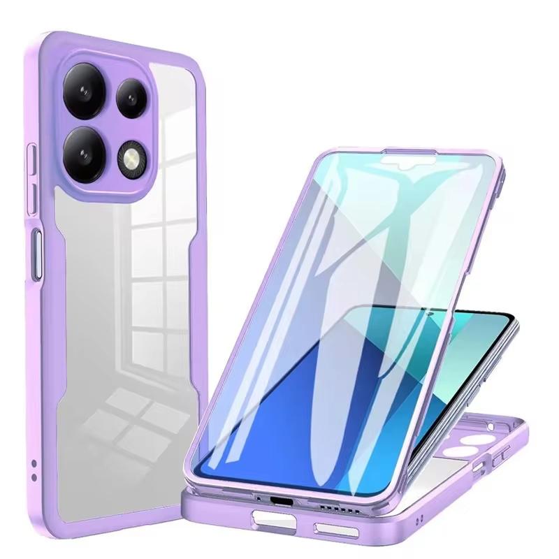 Прозрачный чехол-обертка на 360 градусов для Xiaomi Redmi Note 13 12s 12 11 10 9 Pro Plus 5G 4G Armor Роскошная пленка с защитной крышкой для объектива