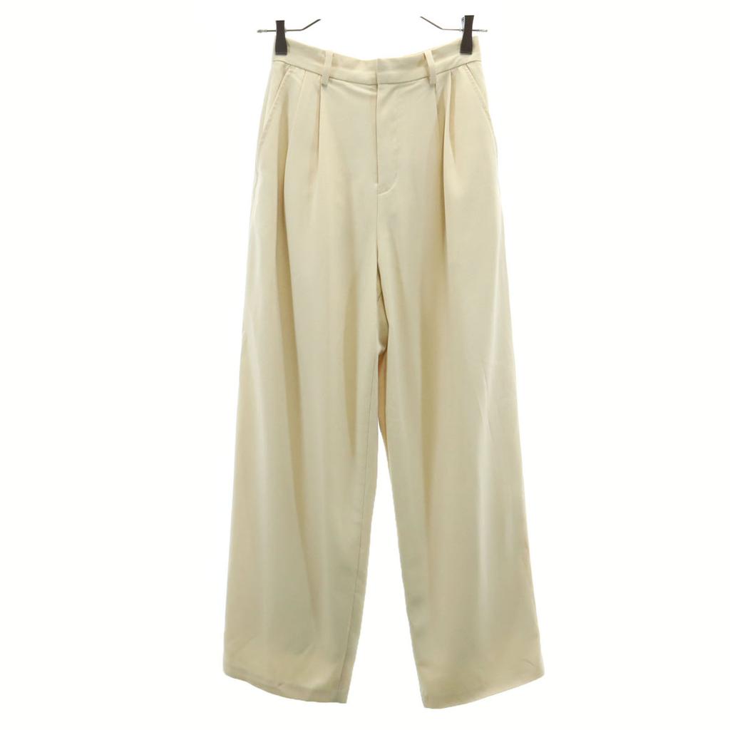 CLANE 2 Tack Wide Pants Cream Yellow Women Used