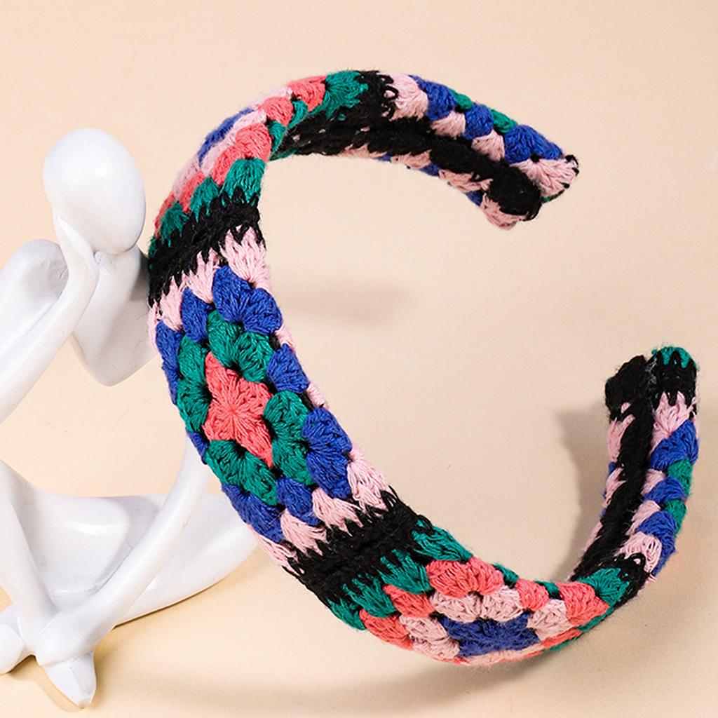Вязаная повязка на голову в богемном стиле, летняя, для отдыха на море, ручной работы, аксессуары для волос для женщин, девушек