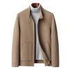 Новое двухстороннее шерстяное толстое пальто для мужчин молодого и среднего возраста на осень и зиму