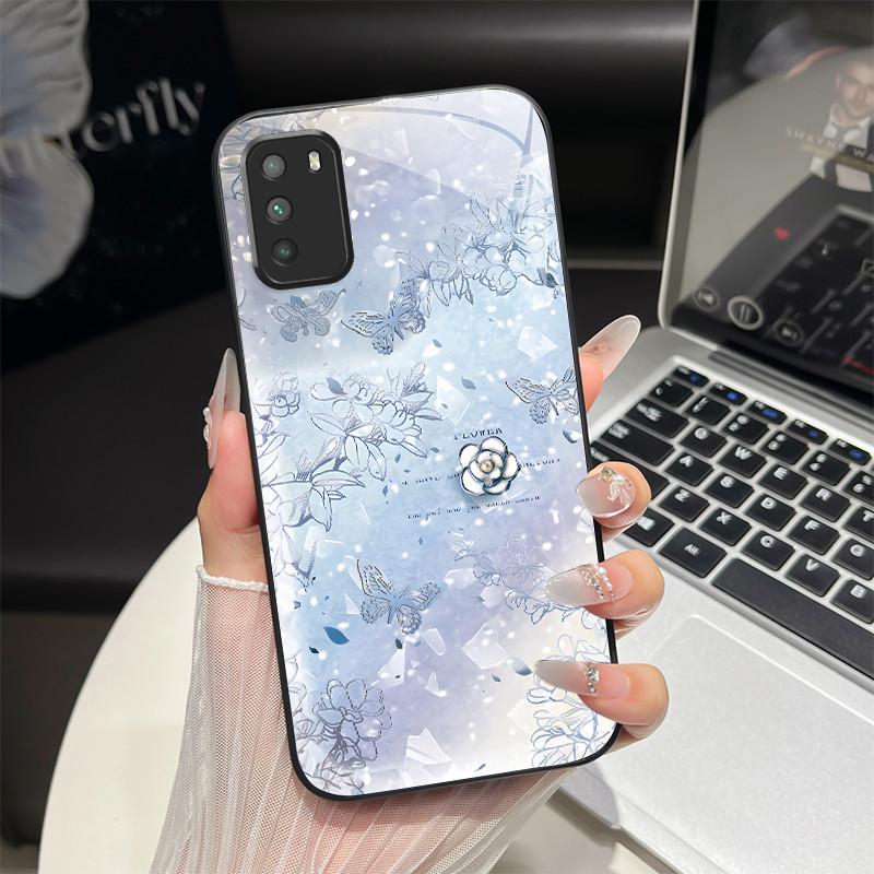 Для Xiaomi Poco M3 Pro M4 Pro 5G 4G Redmi Note 10T 10 5G Чехол Ударопрочный Закаленное Стекло Чехол для Телефона Пара Мультяшная Задняя Крышка