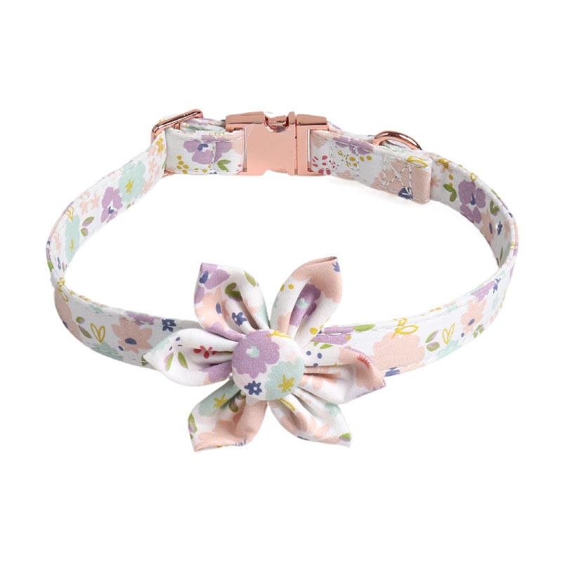 Новый цветочный ошейник для собаки Rose Gold Подсолнух Бант Ошейник для питомца для собак Ошейник для кошки Шлейка для кошки Одежда для собак Аксессуары для животных