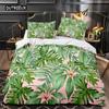 Green Leaves Tropical Duvet Cover Palm Leaf Queen King Bedding Set  Comforter Polyester Quilt Cover for Women Men Bedroom Decor