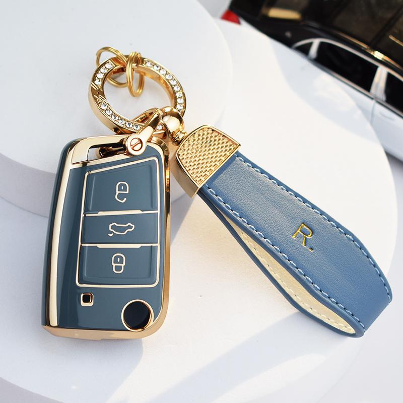 ТПУ Чехол для ключа автомобиля Крышка для Vw Volkswagen Golf 7 Mk7 Tiguan Mk2 Для Seat Ateca Leon Fr 2 Ibiza Для Skoda Octavia A7 Оболочка Брелок