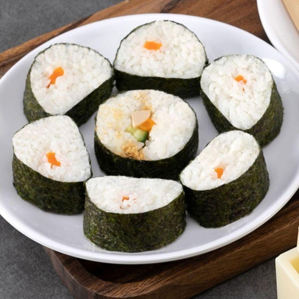 Plastic Sushi Maker Kit Round Square Heart Anti-stick Sushi Making Tools Multifunctional DIY Kimbap Sushi Rolls Mold