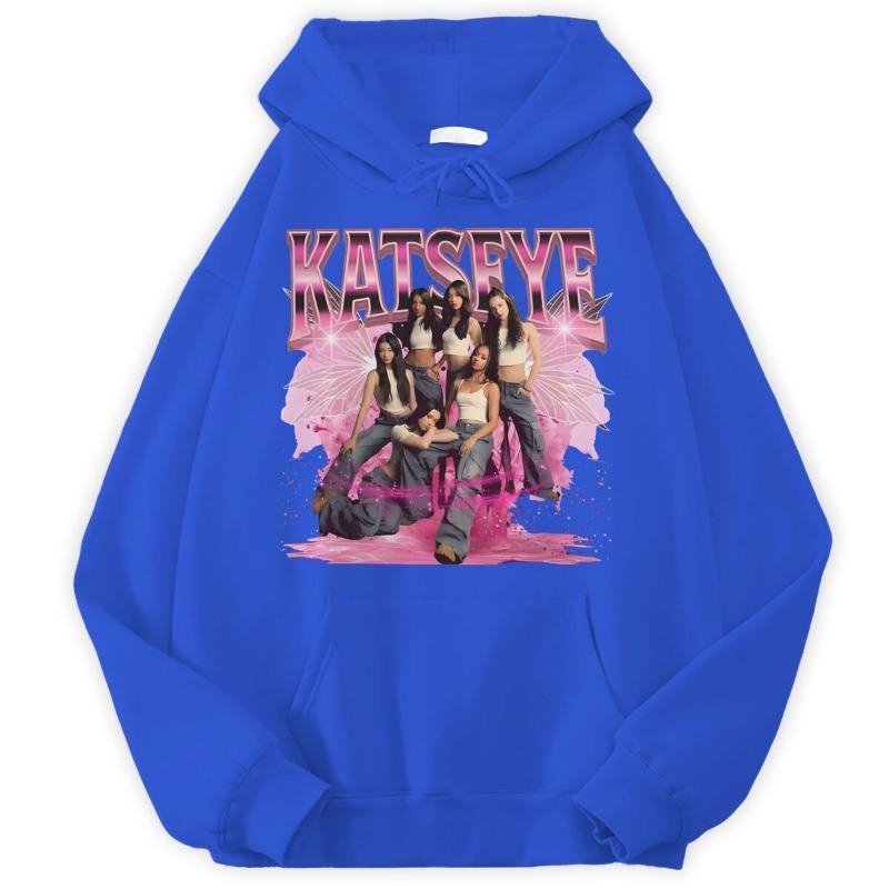 Повседневная Худи Katseye The Wildworld Tour 2026 Унисекс Мужская Женская Для Фанатов С Длинным Рукавом Свободный Пуловер Толстовка Уличная Повседневная Одежда