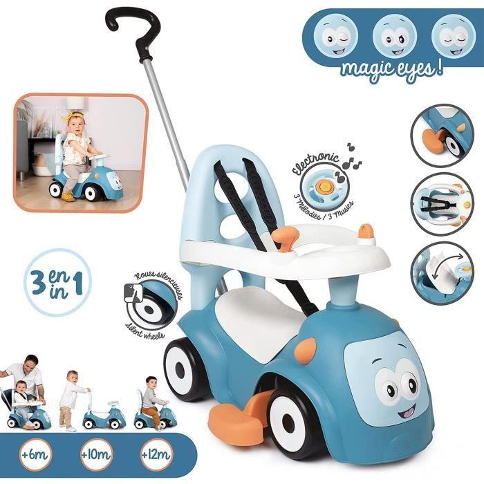 Smoby - Porteur Maestro Balade Bleu - Pour Enfant Dès 6 Mois - Evolutif - Roues Silencieuses - Klaxon