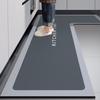 Premium Kitchen Floor Mat L-shaped Dirt-resistant Anti-slip Mat Diatom Mud Easy To Clean Foot Mat Household Quick-drying Water-absorbing Floor Mat