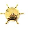 India Brass Nautical Wheel Design Cigarettes Ashtray Gold Brass Ashtray  (Pack of 1)