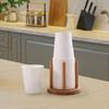 Durable Cup Dispenser Organizer Portable Space Saving Wood Disposable Cups Holder for Office Buffet