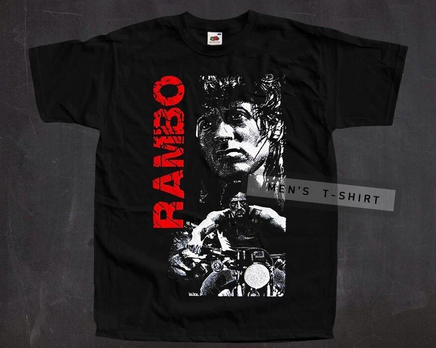 Rambo T Shirt For Unisex Black Movie Poster S5xl