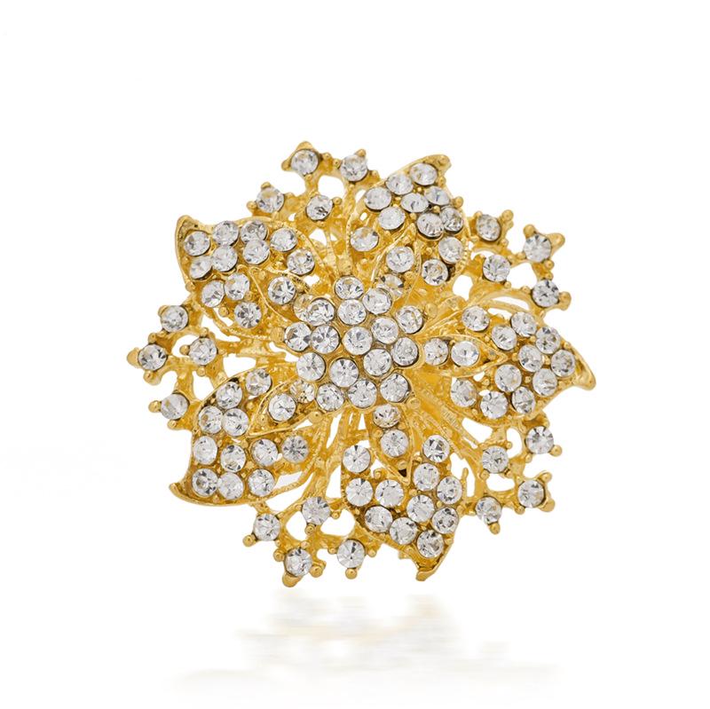 Изысканная винтажная брошь «Баухиния» со стразами - Большая брошь-корсаж в виде венка для аксессуаров для одежды