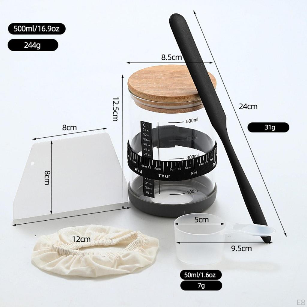 Набор банок для закваски с широким горлом для кухонных принадлежностей для выпечки хлеба