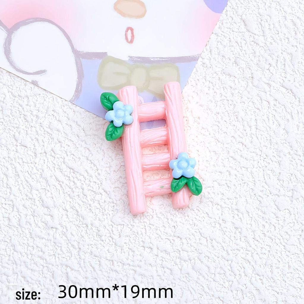 Colorful Flower Ladder Cartoon Resin Hairpin & Shoe Buckle Glue Accessories for DIY Jewelry