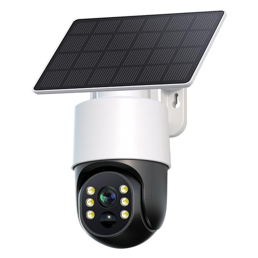 360° Panoramic Wireless Solar Camera: No Power/Network Needed, Lifetime Free Traffic Monitoring for Outdoor Use