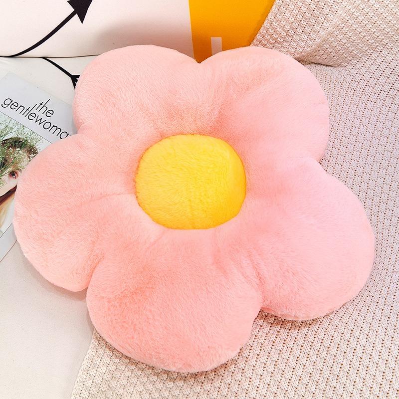 Офисные подушки в форме цветка, однотонная мебель для дома