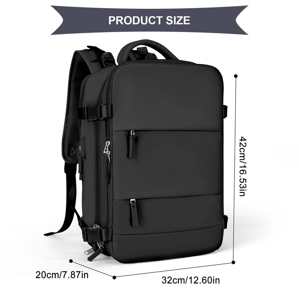 Рюкзак для путешествий большой емкости, рюкзак для ноутбука для ручной клади для женщин, водонепроницаемая сумка для деловых полетов, мужской рюкзак