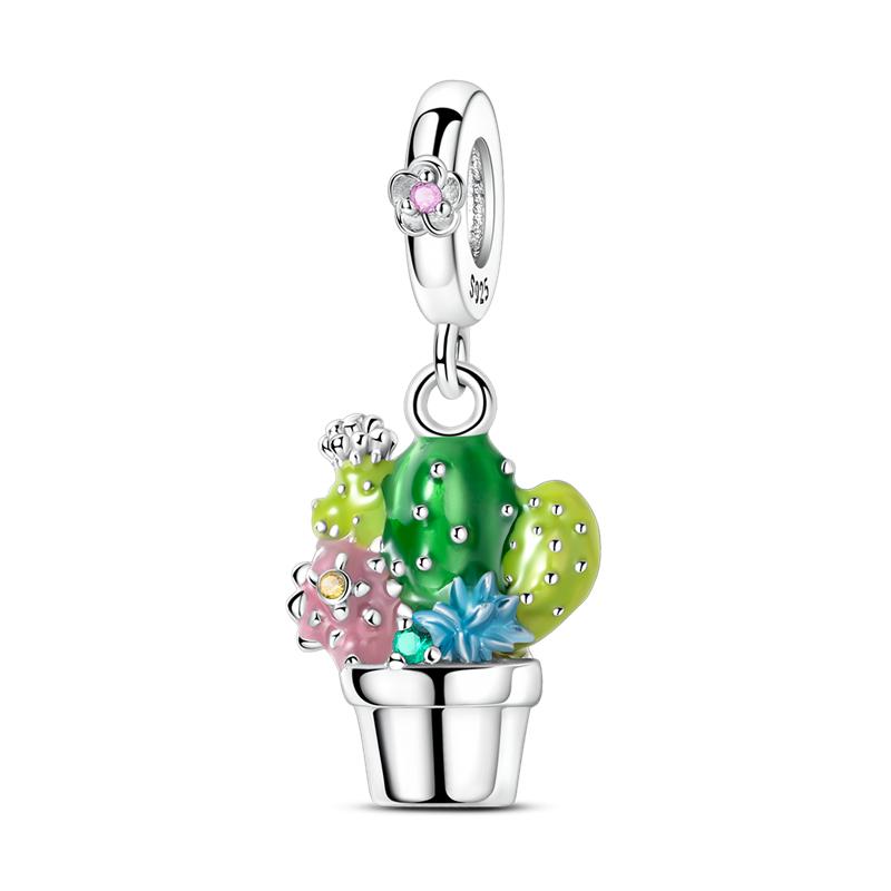 copper Colorful Charm Bead Charms Bead Sparkling Inlaid Zirconium Pendants Compatible With Authentic Accessories Bracelets Jewellery Gift