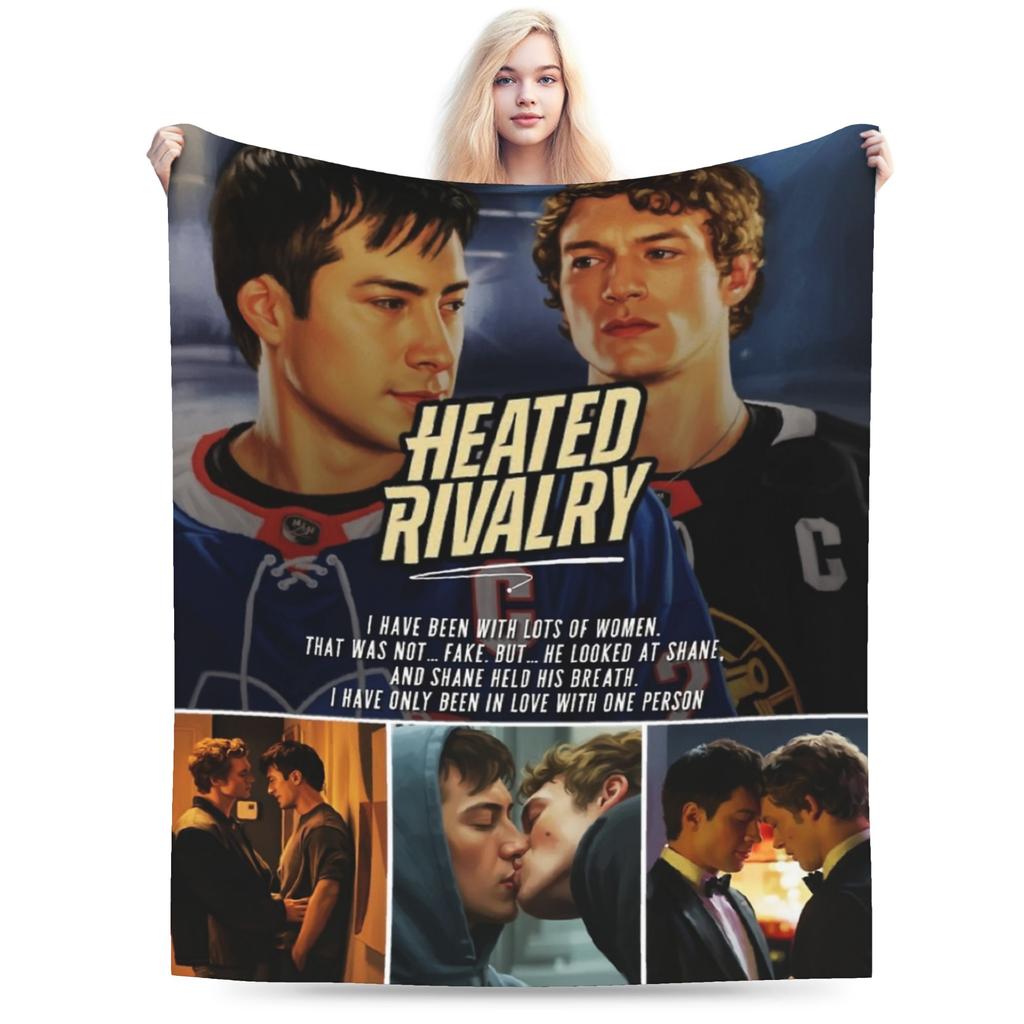Heated Rivalry Ilya And Shane Blankets Velvet Printed Portable Soft Throw Blankets for Sofa Car Bedspreads
