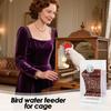 Bird Water Feeder Parrot Drinking Dispenser Spill Proof Bird Water Feeder for Parakeet Lovebirds Canary Finch Cockatiel