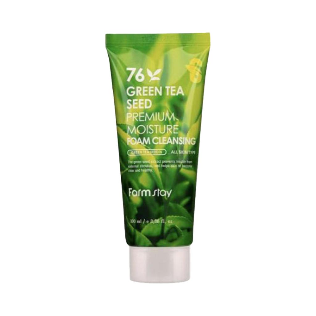 FARM STAY 76 Green Tea Seed Premium Увлажняющая очищающая пенка 100 мл (3 варианта)