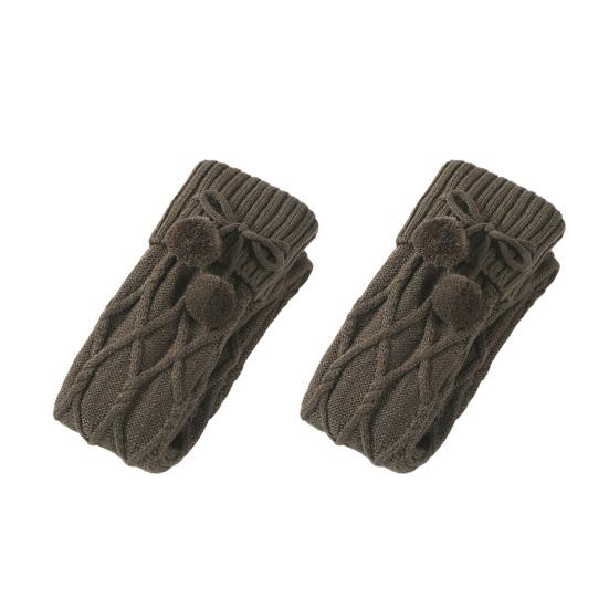 1 пара плетеных плюшевых шариков с бантом и декором, узкие длинные чулки, носки с текстурой ромба, вязаные носки выше колена