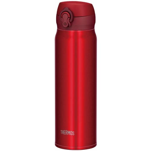 Thermos Бутылка для воды с вакуумной изоляцией, дорожная кружка 600 мл, металлический красный JNL-604 MTR