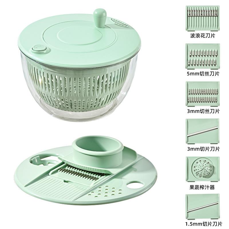 Multi-Functional Vegetable Salad Dehydrator Vegetable Cutter Household Cucumber and Potato Slices Drain Basket Fruit Drain Water7