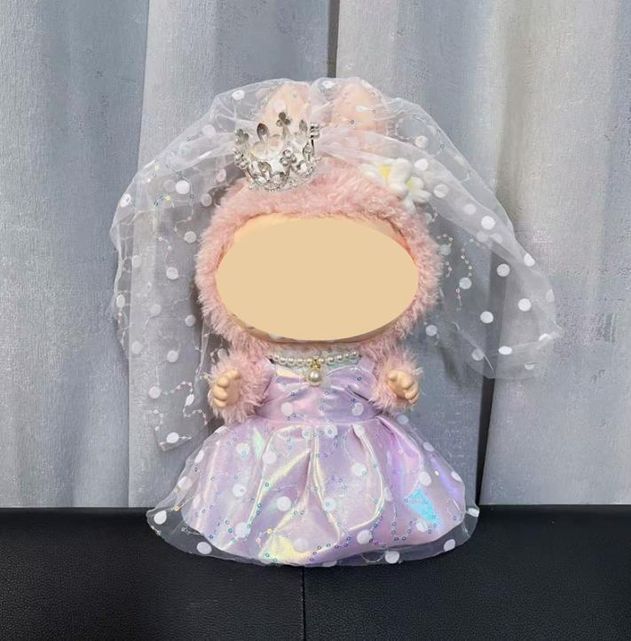 [Cloth Only] 38cm Doll Clothes Suit Wedding Dress Set Ideal Gift for Kids & Adults Doll Accessory