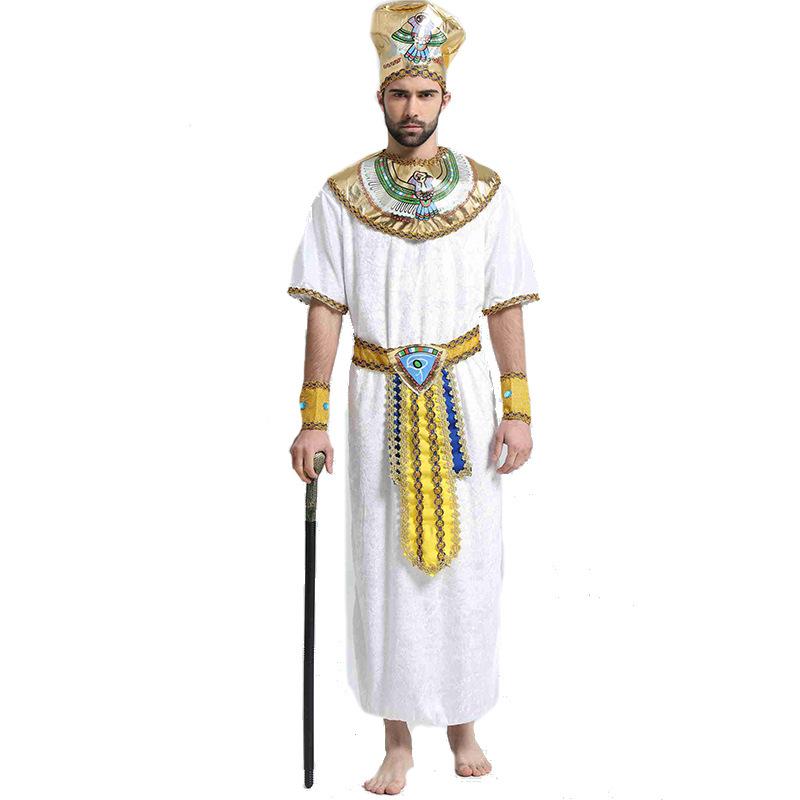 Cosplay Halloween Egyptian national costume, adult male Nile king costume, children female Greek princess costume