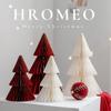 2 Pieces of Christmas Decoration Origami Christmas Tree Home Furnishings Desktop Holiday Atmosphere Decoration Props