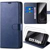 Protective Case - BOOLING - for Samsung Galaxy S25 Edge - Shockproof - Synthetic Leather - Navy Blue