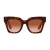 Large Square Frame Colour Block Acetate Irregular Sunglasses Women's Tortoiseshell Colour