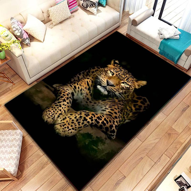 Animal Leopard Cheetah Cartoon Beast Area Rug,Carpet for Home Living Room Bedroom Sofa Doormat Kitchen Decor, Bedroom Decor