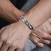 Tungsten Steel Watch Buckle Germanium Bracelet 2 Colors [BEFOSHINN] (Silver)