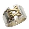 Used Ring Mexico Double EU#53.5 53 Silver925/K18 Yellow Gold 8.6g Silver Gold Combination