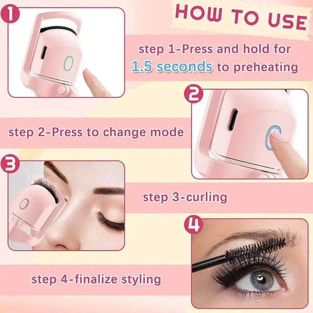 Long-Lasting Curl Electric Eyelash Curler Lash Perm Beauty Eye Instrument Eyelashes Clip Eyelash