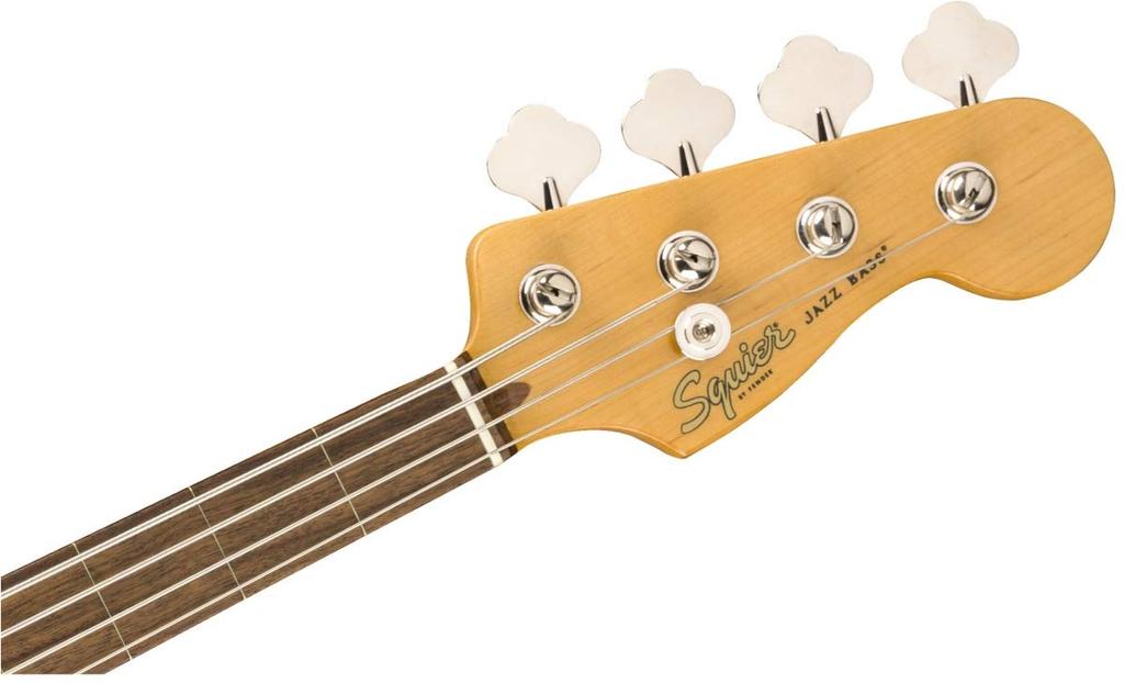 Squier by Fender Electric Bass Classic Vibe Jazz Laurel Sunburst с мягким футляром '60s Bass® безладовая, накладка грифа, 3 цвета