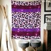 Y2K Leopard Print Wall Tapestry Aesthetic Wall Hanging Printed Fabric Blanket Decorative Tapestries for Bedroom Living Room Home Decor