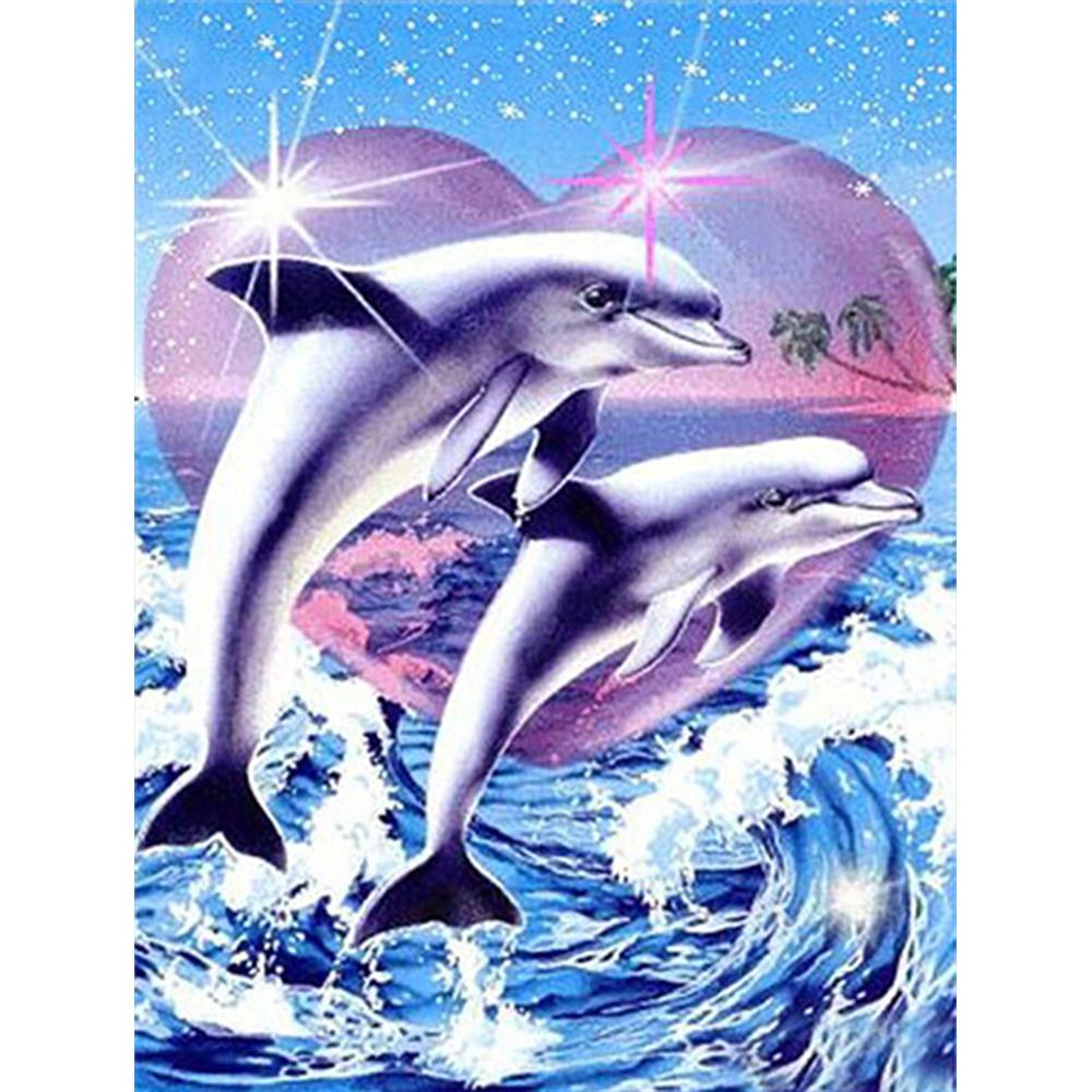 5D DIY Алмазная картина животных Стразы Алмазная вышивка крестиком Дельфин Мозаика Распродажа Декор для дома