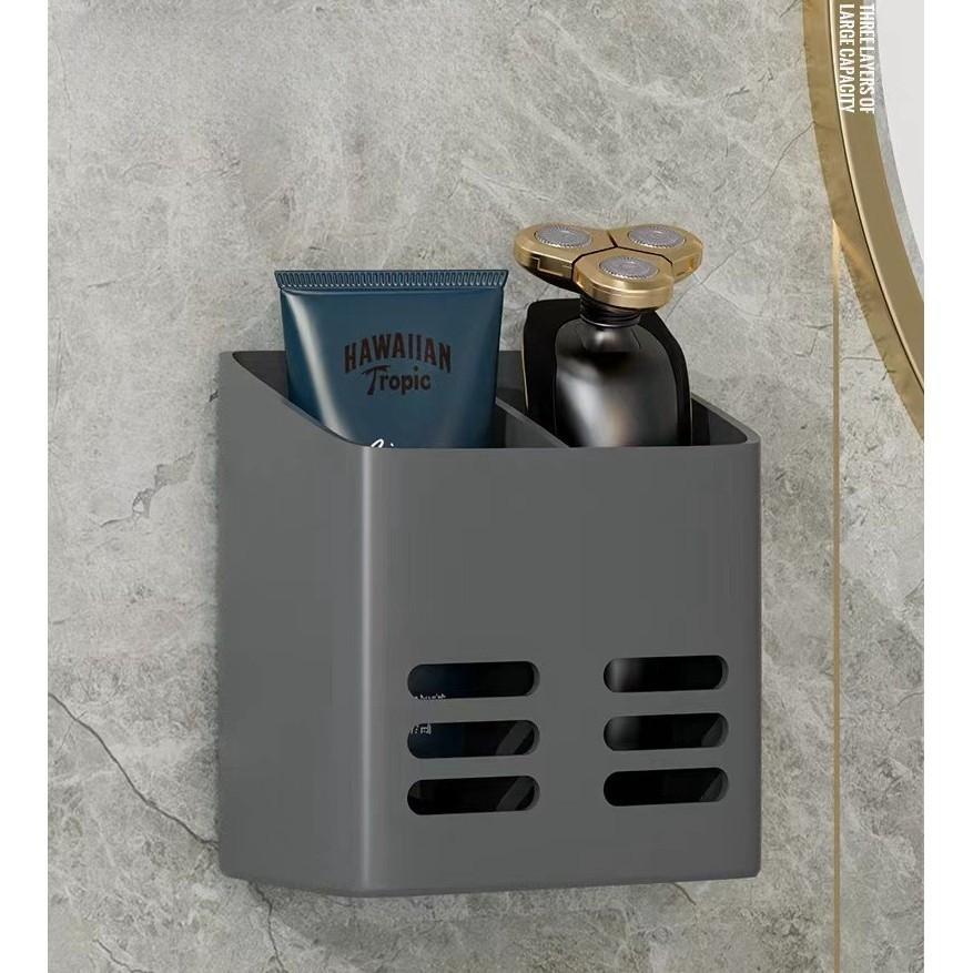 Полка для косметики в ванной комнате, настенная полка для зубной пасты, место для хранения зубных щеток, полка для бритв