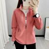 Autumn and Winter Fleece Jacket, Women's Fleece Jacket with Thick Fleece and Stand Up Collar Cardigan, Outdoor Sports Warm Hoodie Top